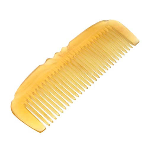 DOITOOL Handmade Sheep Horn Comb - Smooth Hair & Scalp Massage Tool for Men & Women - Detangling, Beard Grooming & Travel-Friendly Natural Comb for Healthy Hair Care at Home or On-the-Go
