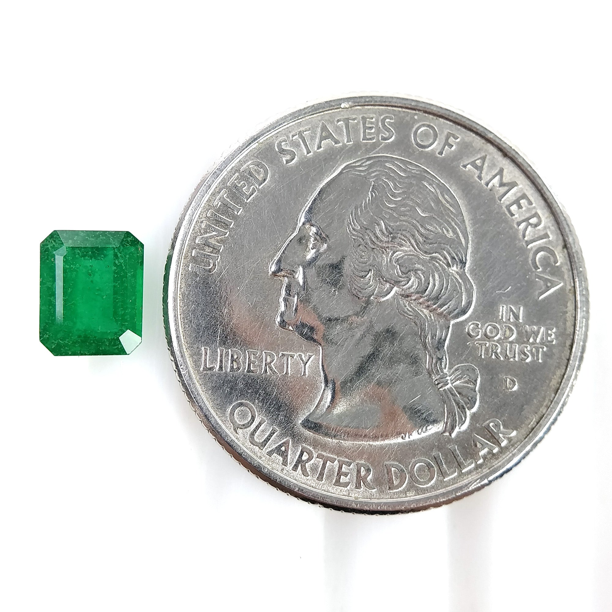 1.24ct Natural Untreated Green Emerald Gemstone - Octagon Shape 7x6mm Normal Cut | Loose Stone for Jewelry Making, Engagement Rings & Collections (Video Included)
