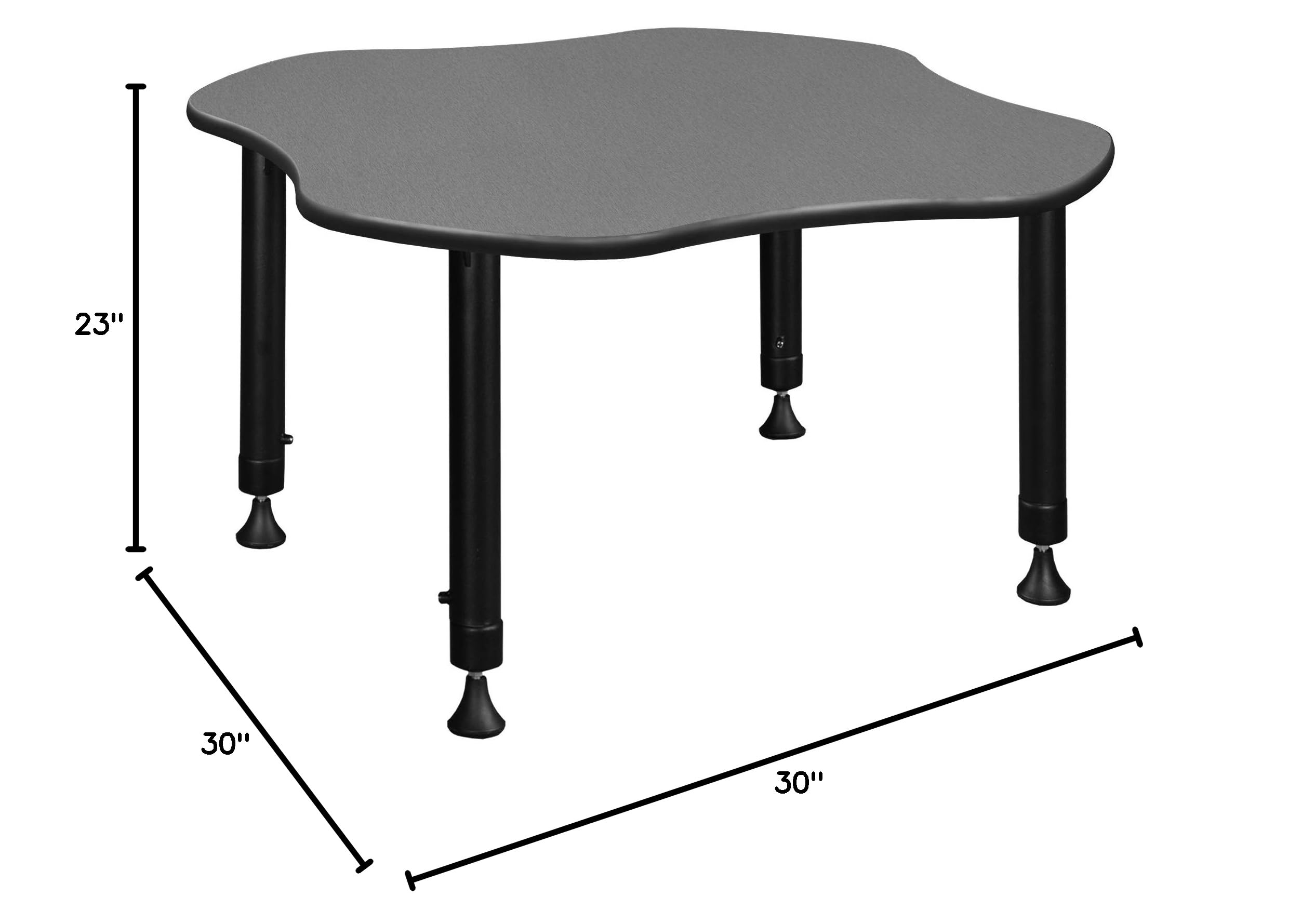 Regency Kids School Desk - Medium Size Pewter Frost Study Table for Children's Classroom & Home Learning