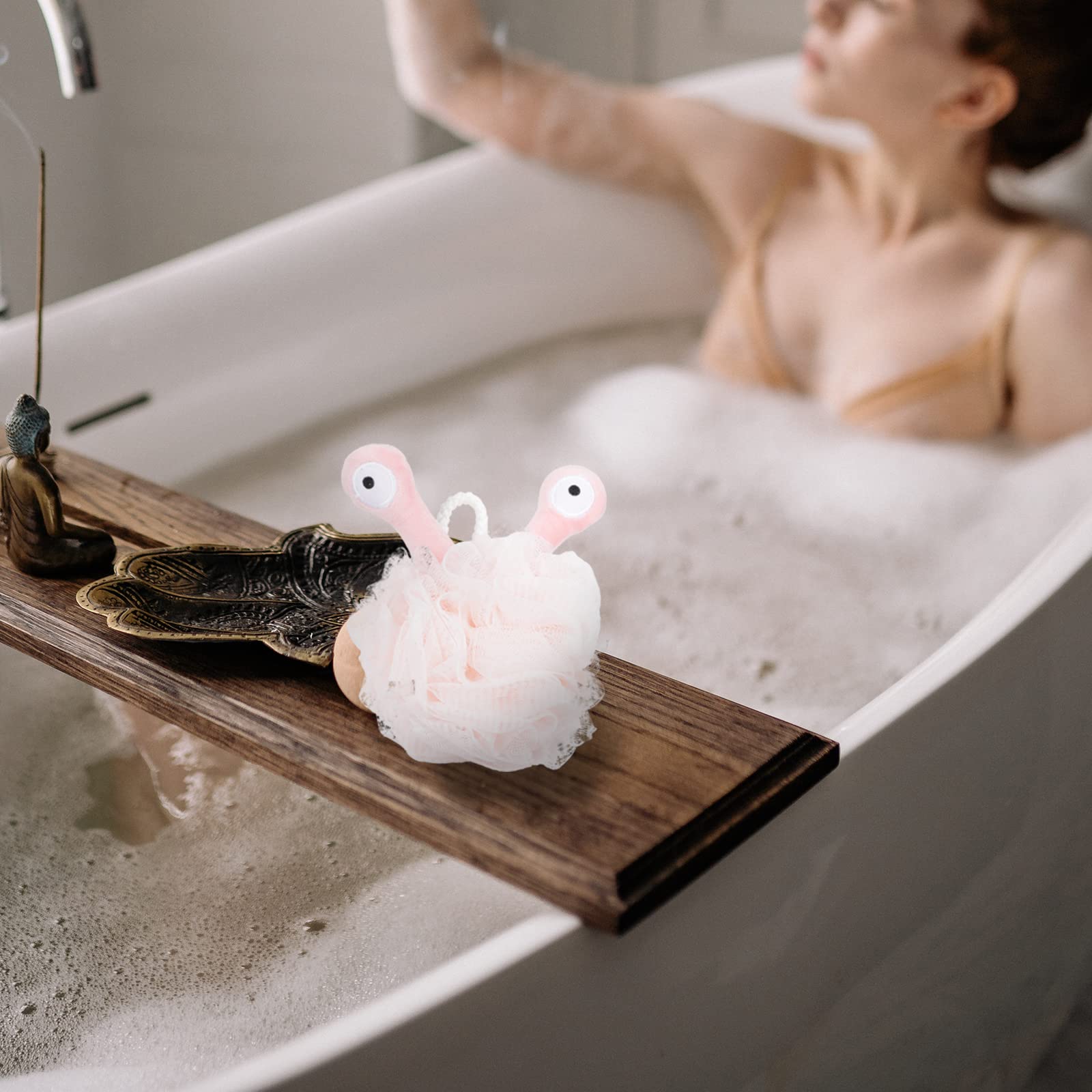 EXCLUZO 3-Piece Bath Flower Set - Cute & Creative Bath Balls for Exfoliating & Body Scrub - Home Spa & Relaxation Gift for Women - Perfect for Bubble Baths, Self-Care & Gift Giving
