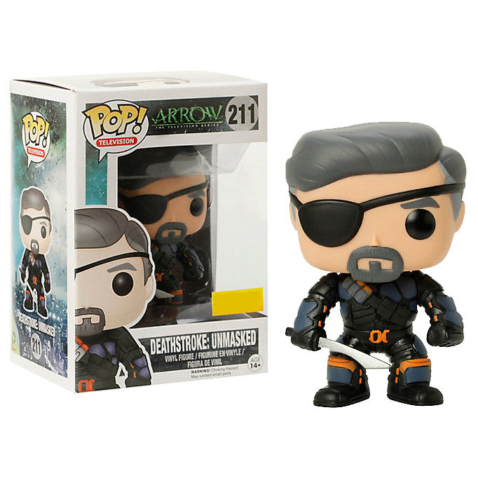 Arrow TV Series Pop! Vinyl Figure - Unmasked Deathstroke Exclusive Collectible - Perfect for DC Comics Fans, Display & Gift Giving