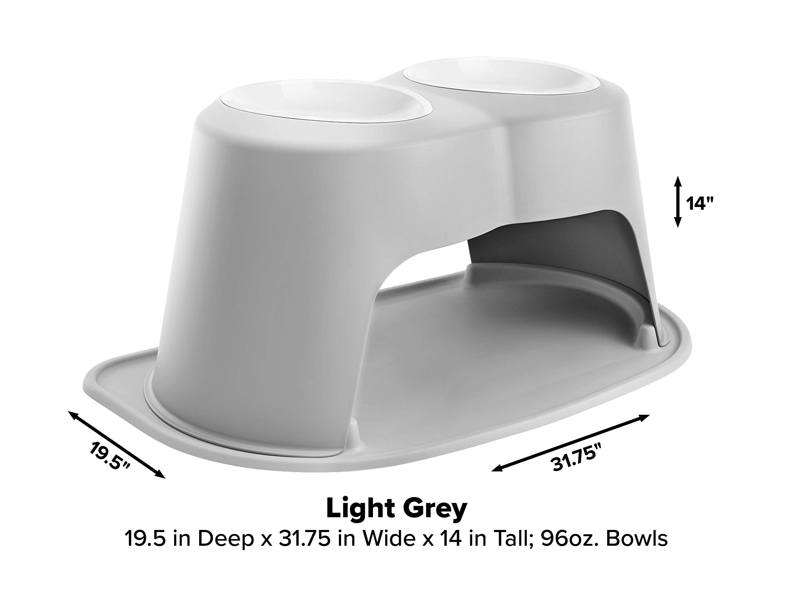 WeatherTech Double High Pet Feeding System with Plastic Dog and Cat Bowls - 14