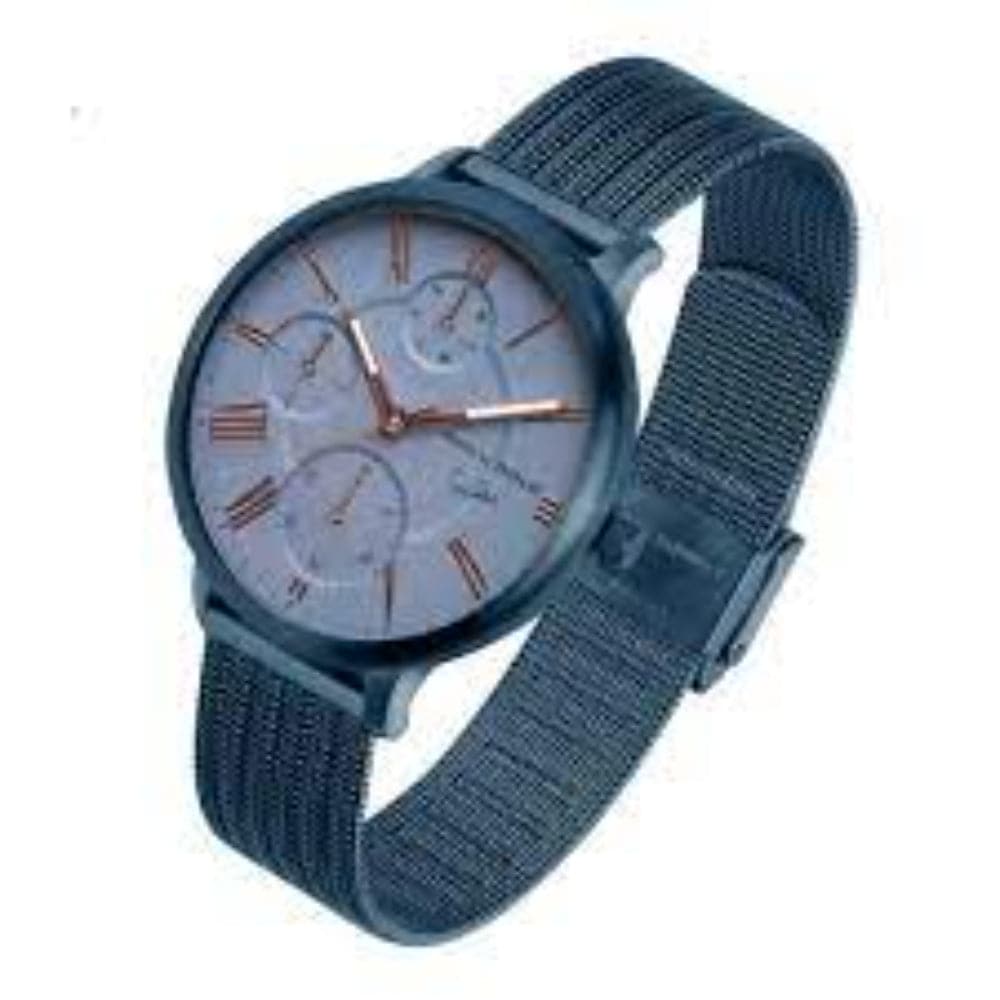 ARIES GOLD VOYAGE Blue Stainless Steel Women's Watch with Mesh Strap - Water Resistant Dress Watch for Business, Office & Formal Occasions