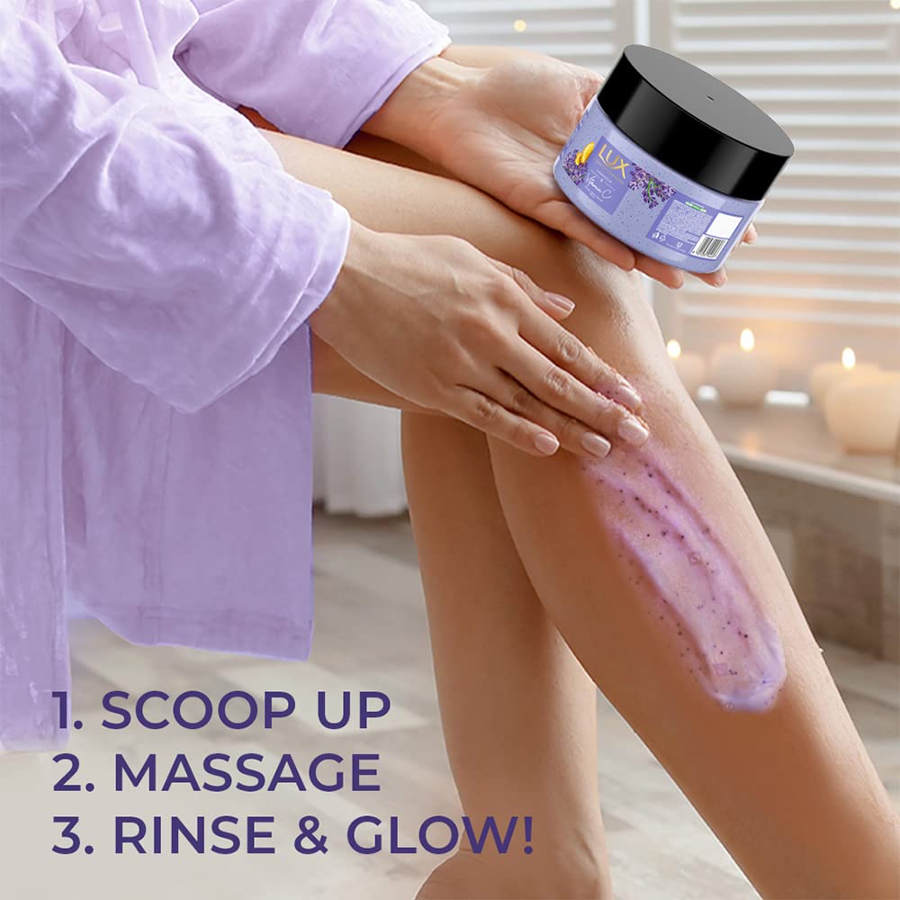 Lux Lavender & Vitamin C Body Scrub - 300g Exfoliating Skincare for Smooth, Glowing Skin | Perfect for Dry Skin & Spa Day Self-Care