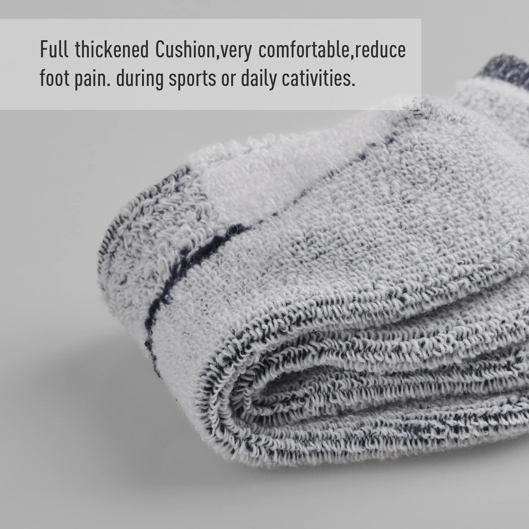 ECOEY Men's Merino Wool Hiking Socks 4-Pack - Moisture Wicking, Cushioned Crew Socks for Trekking & Outdoor Adventures - Perfect for Hiking, Camping and Cold Weather Activities