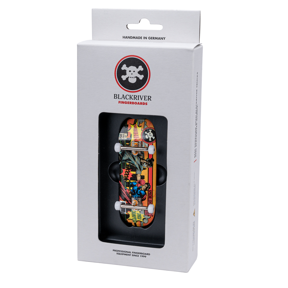 Blackriver Fingerboard Complete - Dru Campos Pro Model | Professional Finger Skateboard for Tricks & Stunts | Perfect for Skateboarding Enthusiasts & Collectors