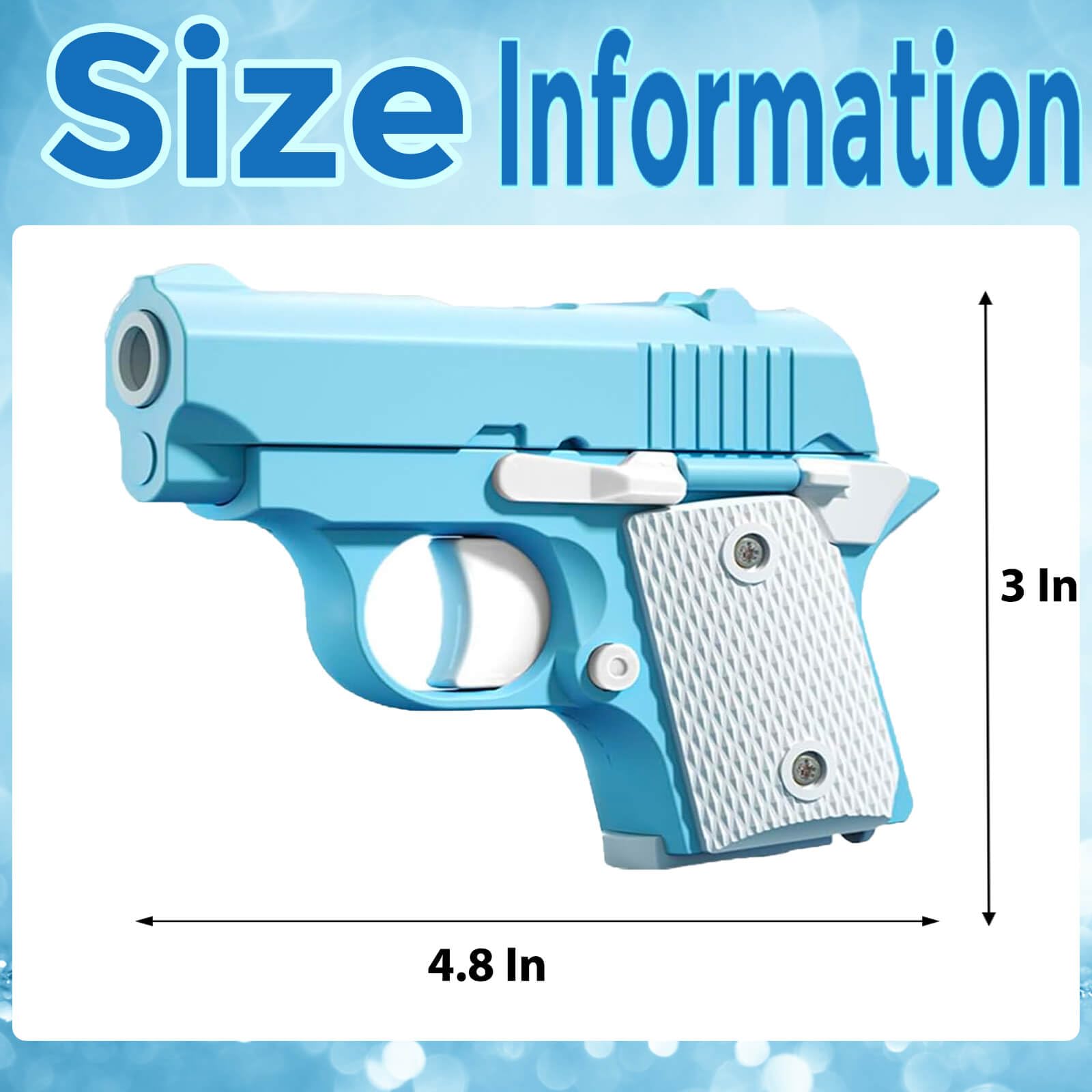 3D Gravity Mini 1911 Fidget Pistol Toy Set - Stress Relief Sensory Toys for Adults & Kids with ADHD & Anxiety - Perfect Office Desk Toy & Gift (4 Pack) - Great for Focus, Relaxation & Classroom Fidgeting