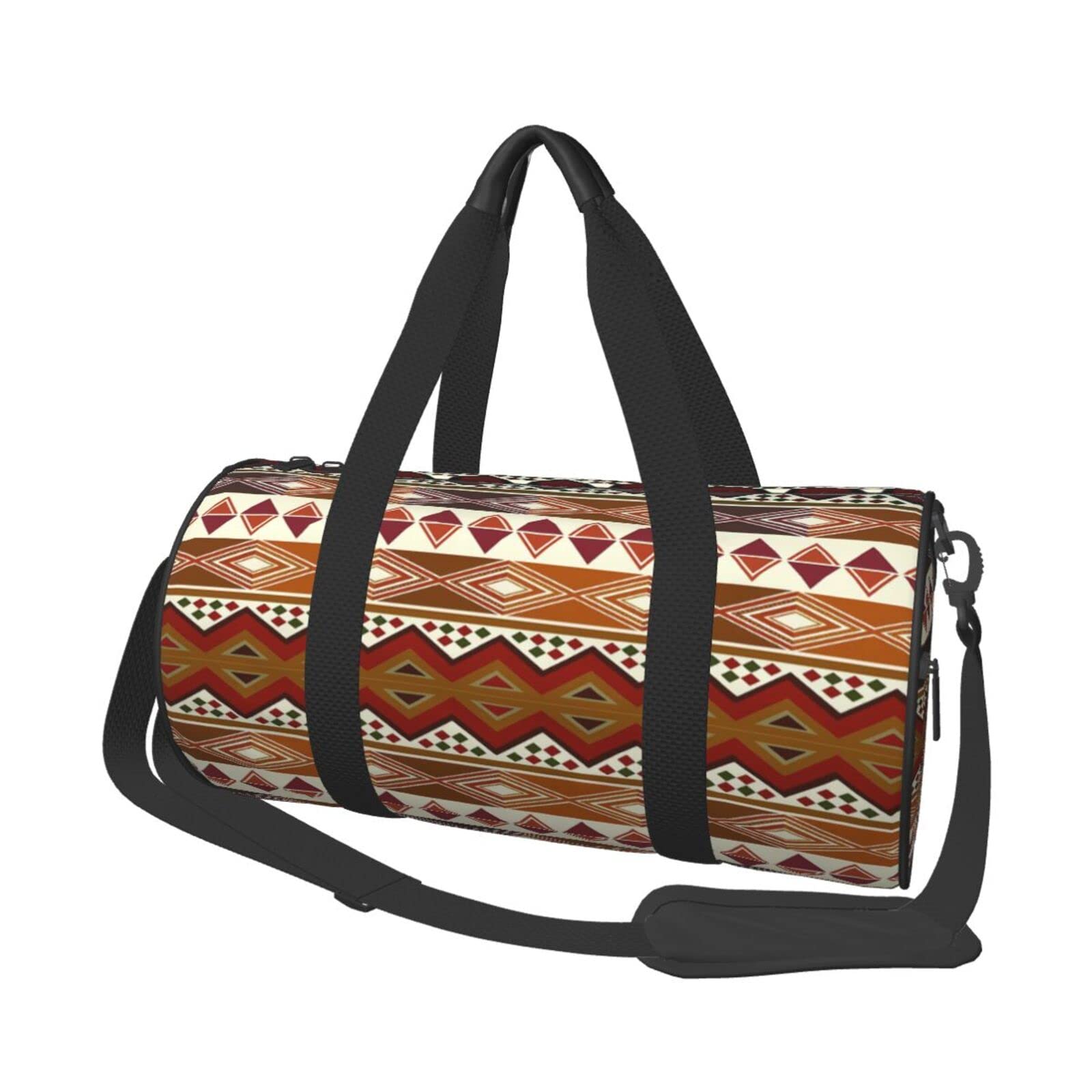 Bohemian Style Sports Duffel Bag - Large Travel Tote Carry On Weekender Gym Overnight Bag for Men & Women - Perfect for Gym, Travel, Beach Trips and Weekend Getaways