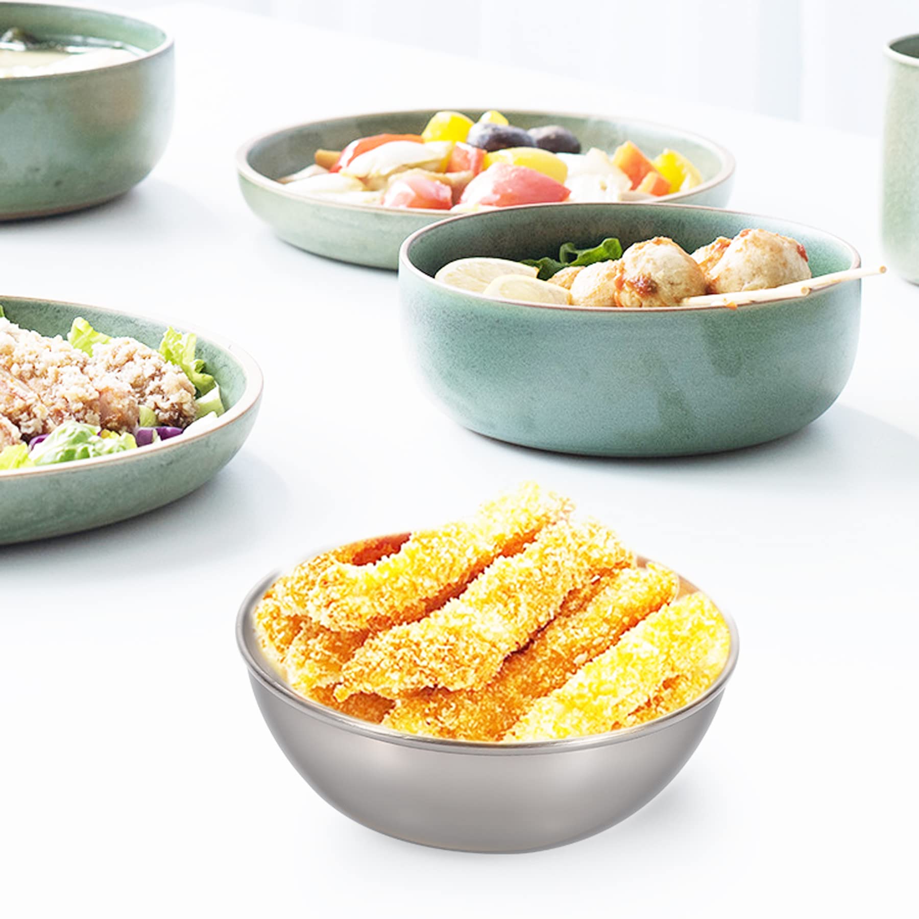 8 Pack 3.3 Inch Stainless Steel Mini Sauce Dishes - Round Individual Dipping Bowls for Sushi, Soy Sauce, BBQ, Desserts & Appetizers | Perfect for Restaurants, Home Kitchens & Party Serving (Silver)
