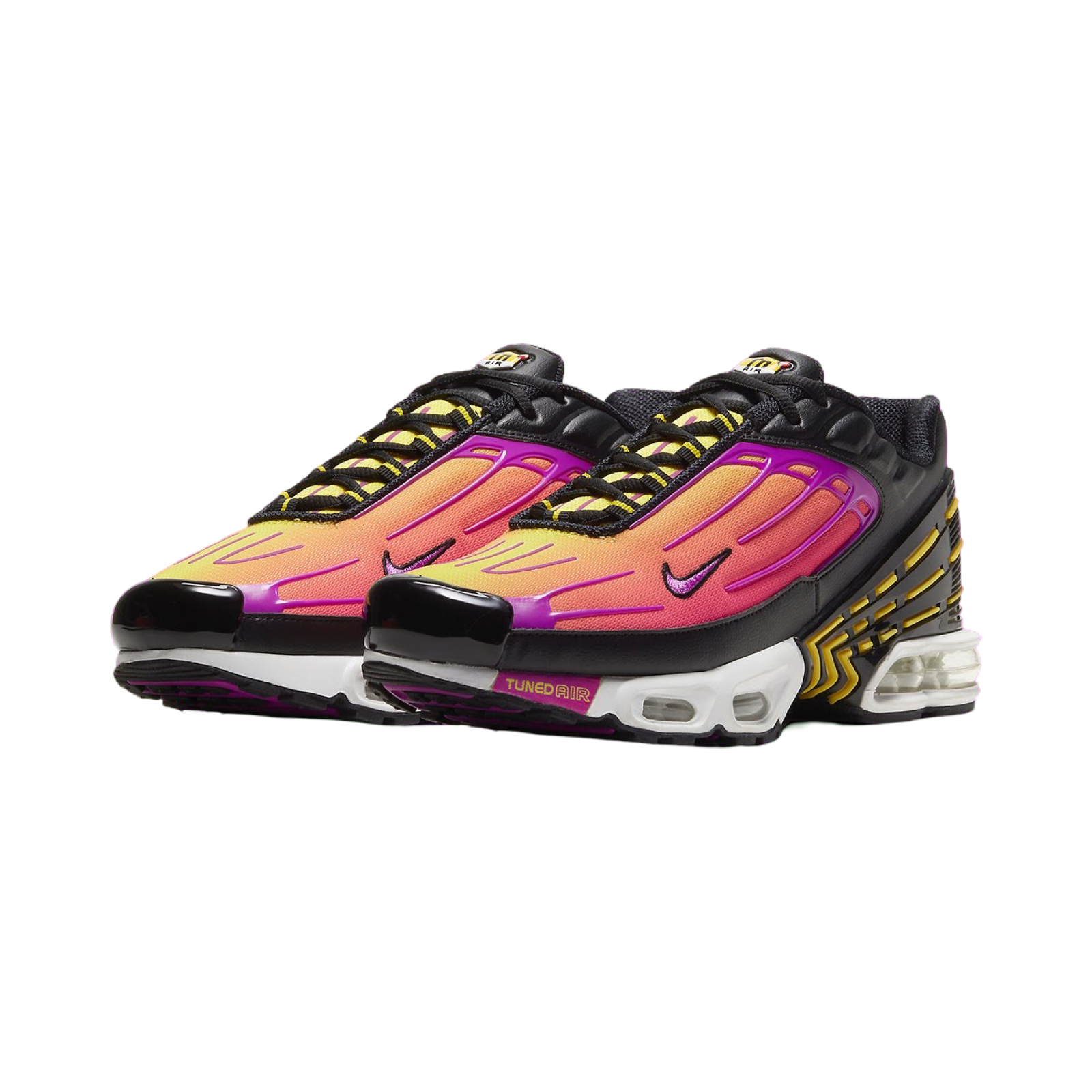 Nike Air Max Plus 3 Running Shoes - Hyper Violet/Black/Dynamic Yellow - Men's Athletic Sneakers for Running, Gym & Casual Wear