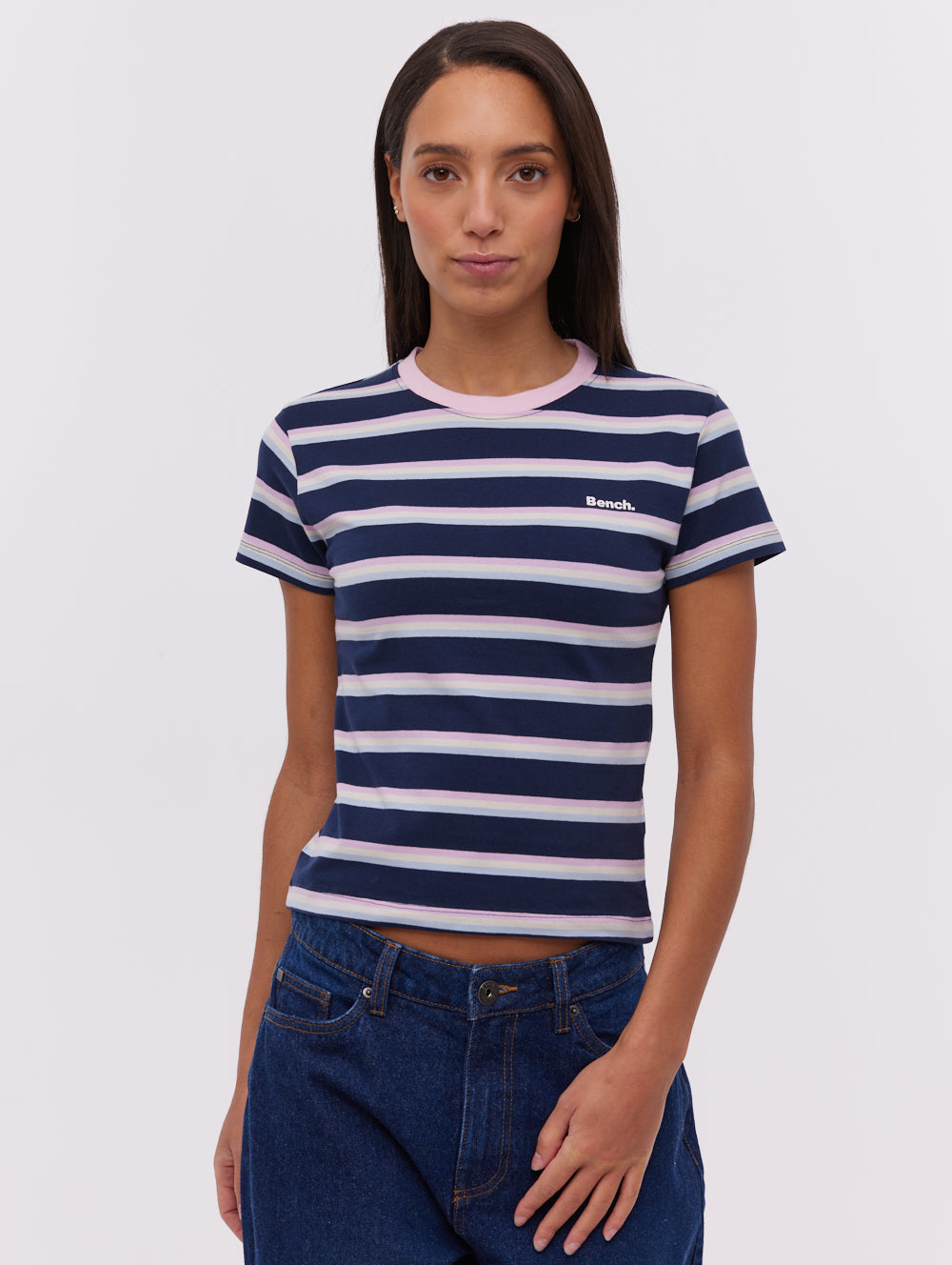 Hollier Striped T-Shirt for Men & Women - Soft Cotton Casual Tee - Perfect for Everyday Wear, Outings & Layering