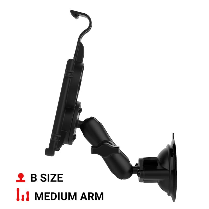 RAM MOUNTS Twist-Lock Suction Cup Mount for Apple iPad Mini 6 RAM-B-166-AP36U - Secure Vehicle Windshield Mount for Navigation & Entertainment