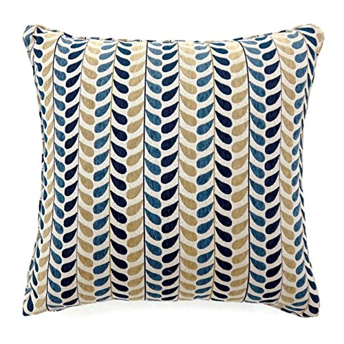 Orlandi Fabric Large Throw Pillow Set of 2 - Soft Blue Decorative Cushions for Sofa, Bed & Living Room - Furniture of America