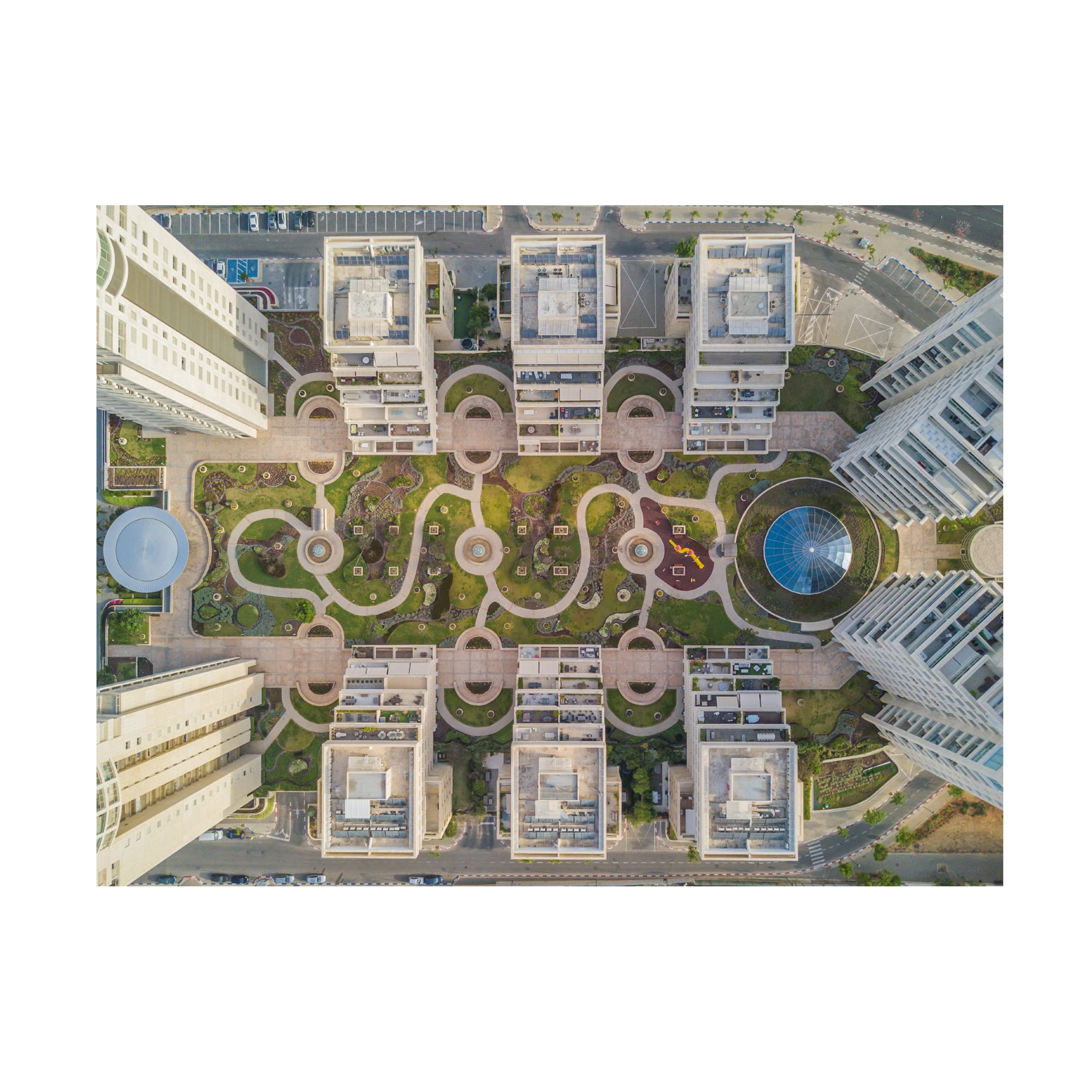 Trademark Fine Art 'Urban Curves' Modern Abstract Canvas Wall Art by Or Adar - Perfect for Living Room, Bedroom & Office Decor