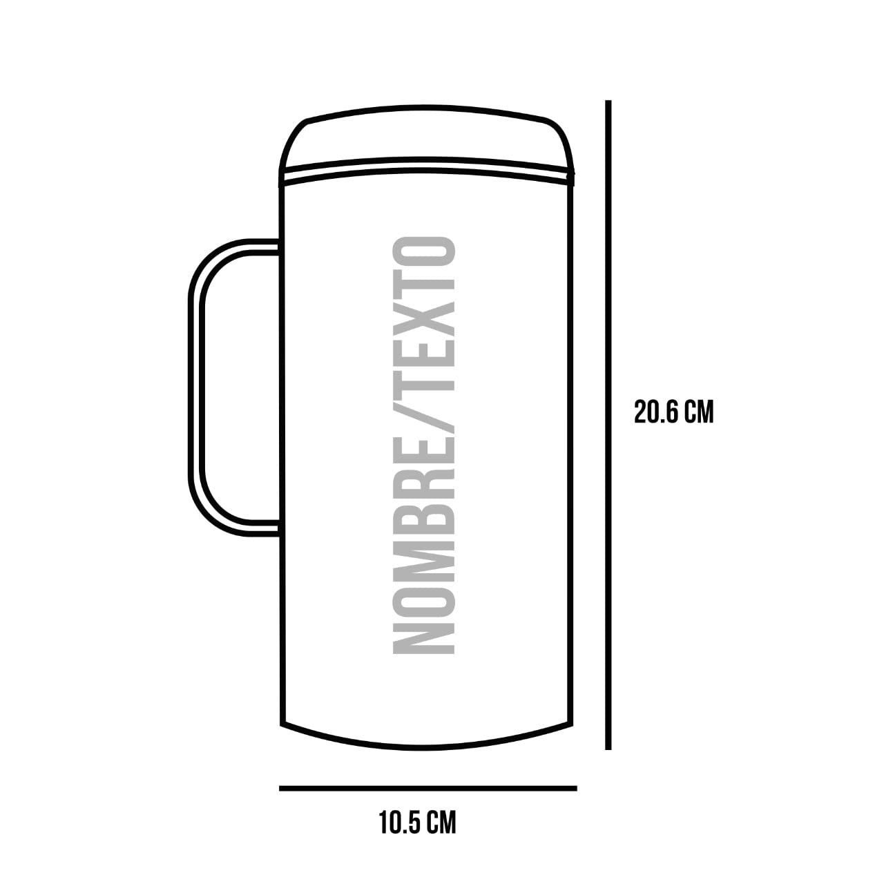 Portable Caguamon Master Holder 1.2L with Laser Personalization (Black) - Perfect for Outdoor Adventures, Camping & Beach Parties