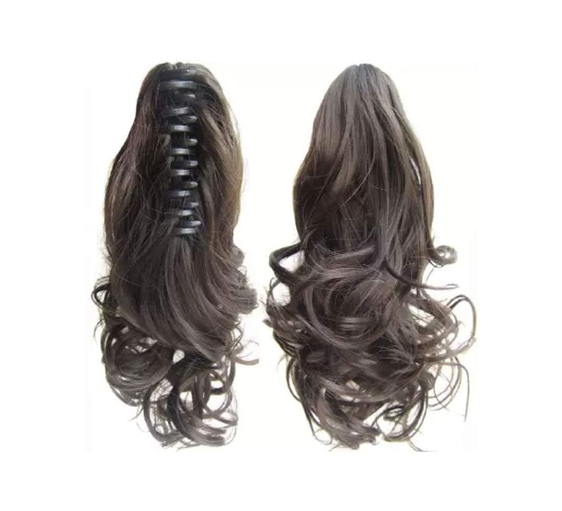 Premium Synthetic Hair Extensions & Wigs for Women - Straight & Curly Clip-In Ponytail Extensions (Brown) | Perfect for Daily Styling, Cosplay & Special Occasions