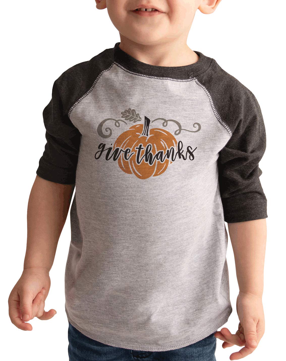 7 ate 9 Apparel Kids Thanksgiving Pumpkin Shirt - Cute Fall Holiday Outfit for Boys & Girls - Perfect for Family Gatherings, Autumn Photos & Harvest Festivals