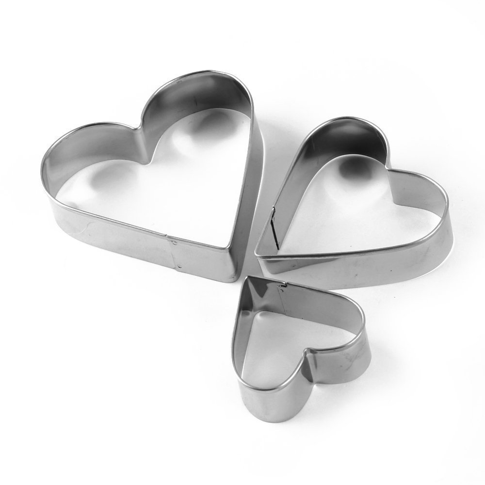 InfiSoul 12-Piece Stainless Steel Cookie Cutter Set - 4 Shapes, 3 Sizes with Embossing Mold for Baking, Cooking, Bread & Sandwich Making - Perfect for Kids, Home Kitchen & Holiday Cookie Decorating