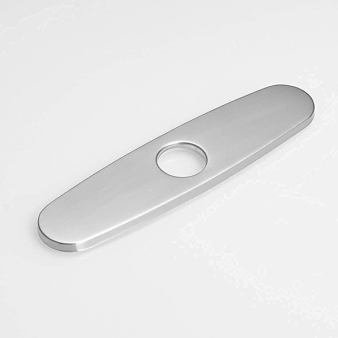GIMILI Hands-Free Spring Kitchen Faucet with Deck Plate, Brushed Nickel Finish - Ideal for Modern Kitchens and Easy Cleaning