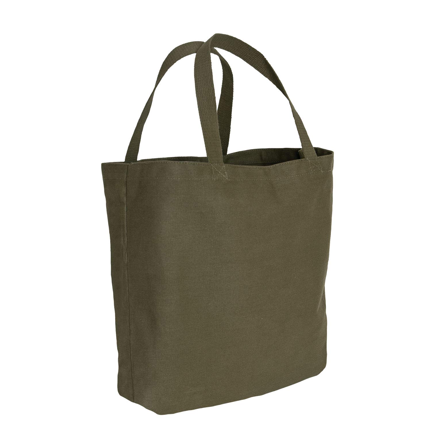 Rothco Canvas Camo & Solid Tote Bag - Durable Reusable Grocery Shopping Bag for Work, School, Beach & Outdoor Activities | Military Style Casual Carryall for Men & Women
