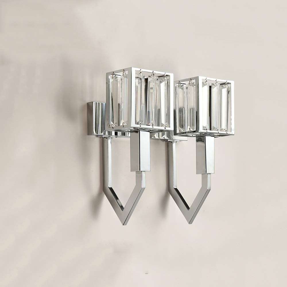 Modern Crystal LED Wall Sconce - Elegant Lighting Fixture for Living Room, Bedroom, Cafe & Restaurant Decor - Energy Saving Wall Lamp for Home, Bar and Aisle Lighting - Dimmable Luxury Bracket Light for Ambient Mood Setting