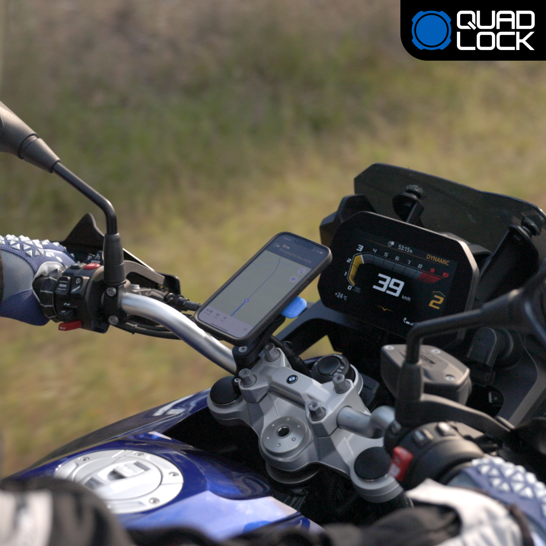 Universal Motorcycle Handlebar Mount for Phone & GPS - Durable & Adjustable - Perfect for Adventure Riding, Commuting & Off-Road Navigation