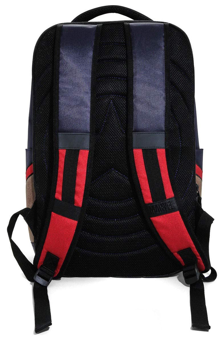 Marvel Captain America Backpack for Kids & Adults - Lightweight Built-Up Design for School, Travel & Cosplay | Official Licensed Avengers Superhero Gear