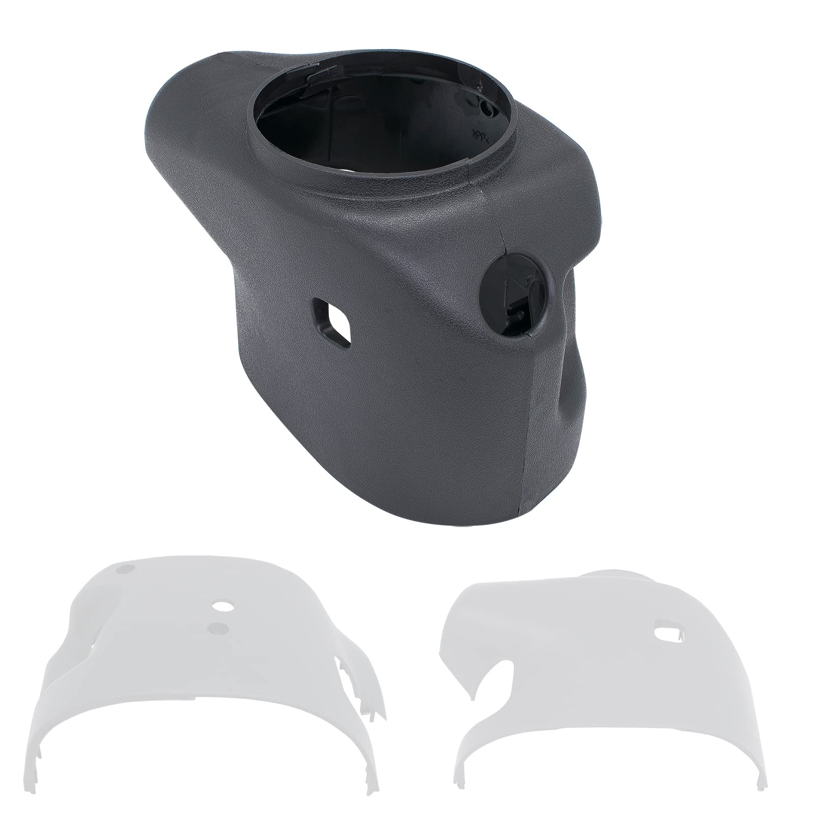 NHILES Ebony Steering Column Trim Cover Kit - Compatible with 2000-2005 Chevy Silverado, GMC Sierra, Tahoe & Suburban - Replaces OEM 26078127/26072993 - Upgrade Your Truck Interior with Durable Replacement Part for Enhanced Driving Comfort