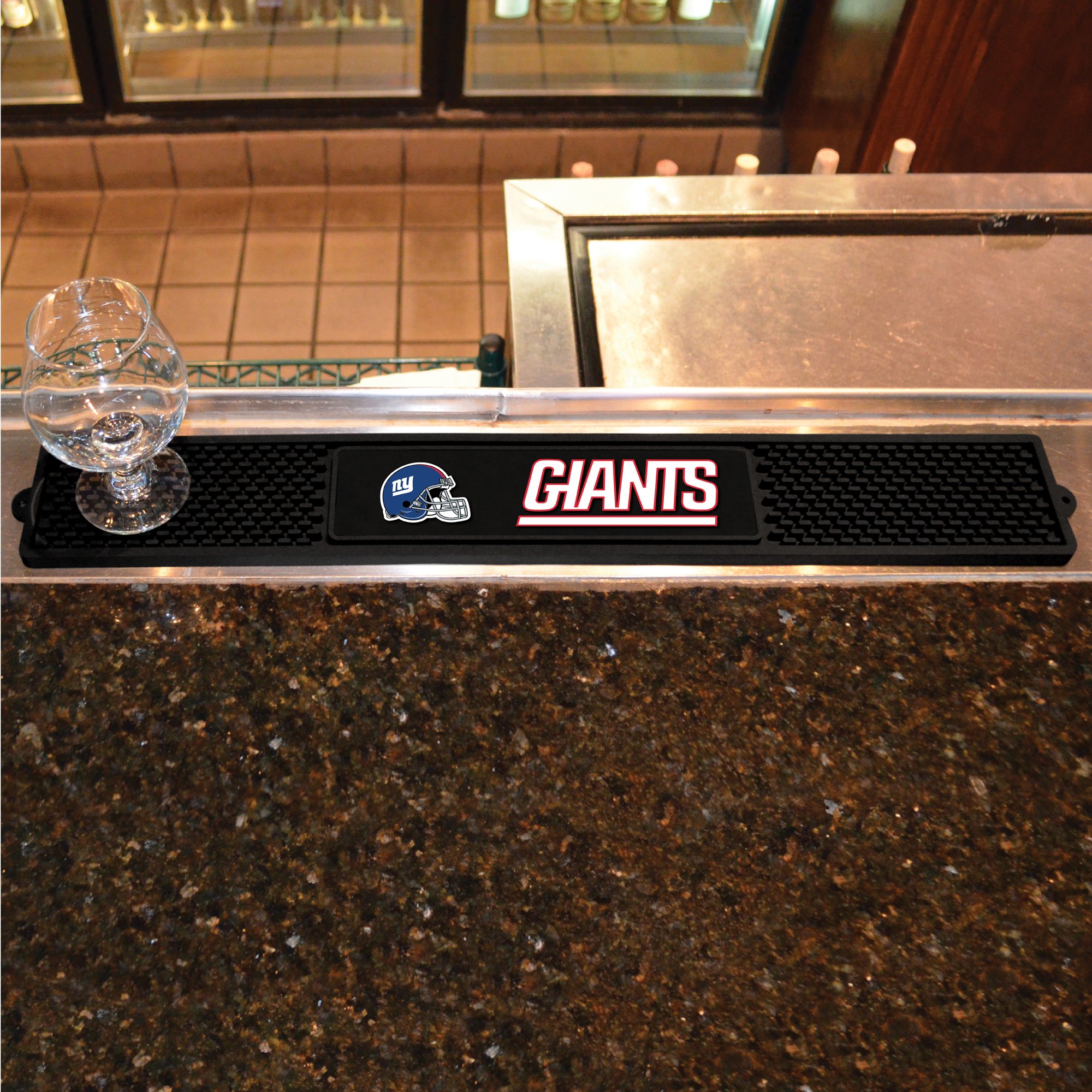 New York Giants Drink Bar Mat - Durable, Easy Clean for Home & Bars