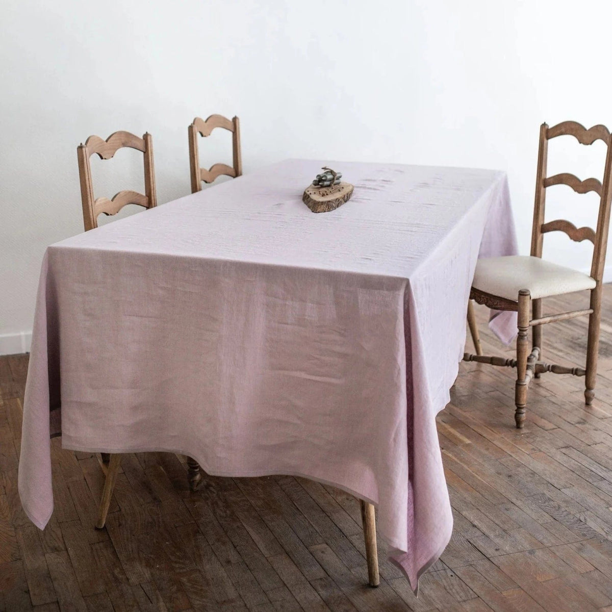 Dusty Rose Pink 100% Linen Tablecloth - Elegant Dining Table Cover for Weddings, Parties & Home Decor