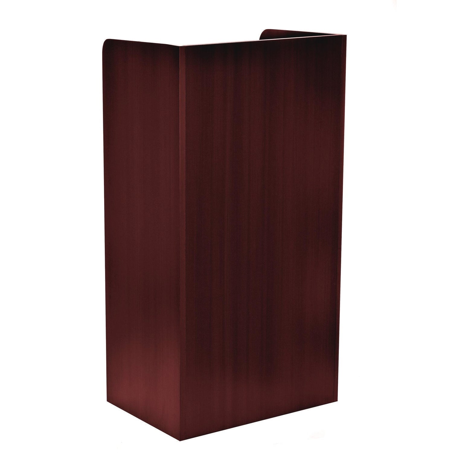 AdirOffice Wooden Mobile Lectern Podium with Storage Shelves - 22.44