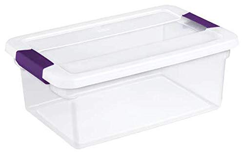 Sterilite 15 Quart & 6 Quart Clear Plastic Storage Containers with Lids - 12 Pack Each for Home, Office & Garage Organization - Stackable Bins for Toys, Clothes, Holiday Decor & Pantry Storage