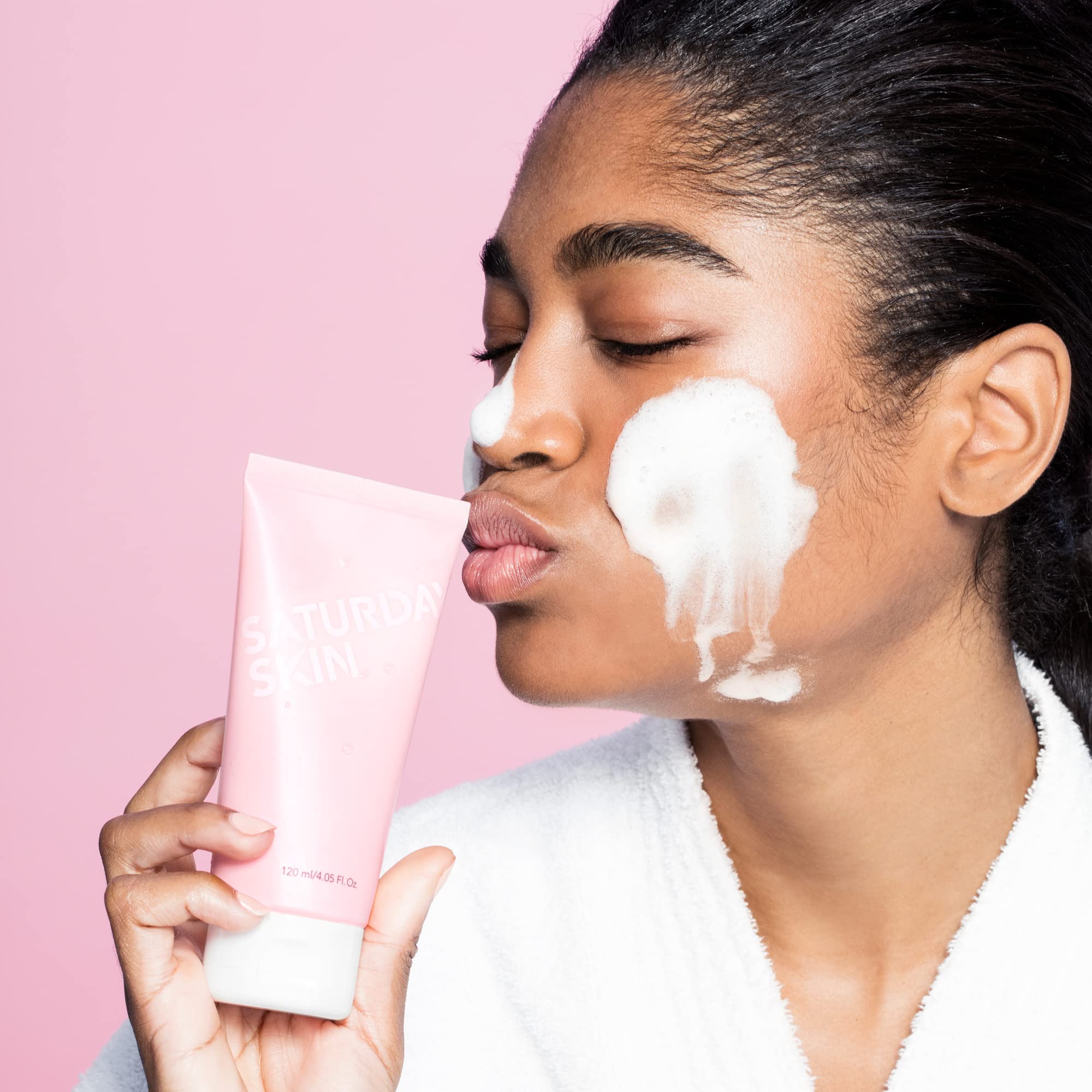 Saturday Skin Hydrating Foam Cleanser - Gentle Makeup Remover for Sensitive Skin | Daily Skincare Routine