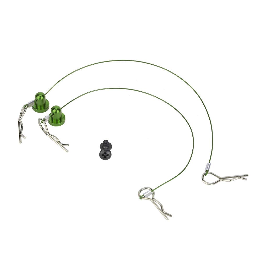 1/10 Scale RC Car Body Shell Clip with Screw Retainer - Green RC Parts for Secure Body Mounting | Perfect for Off-Road RC Cars & Racing Models