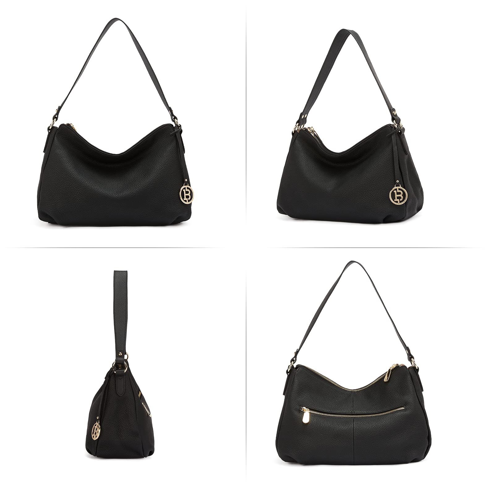 Vegan Leather Shoulder Bag for Women - Stylish Hobo Purse with Pockets | Work & Travel