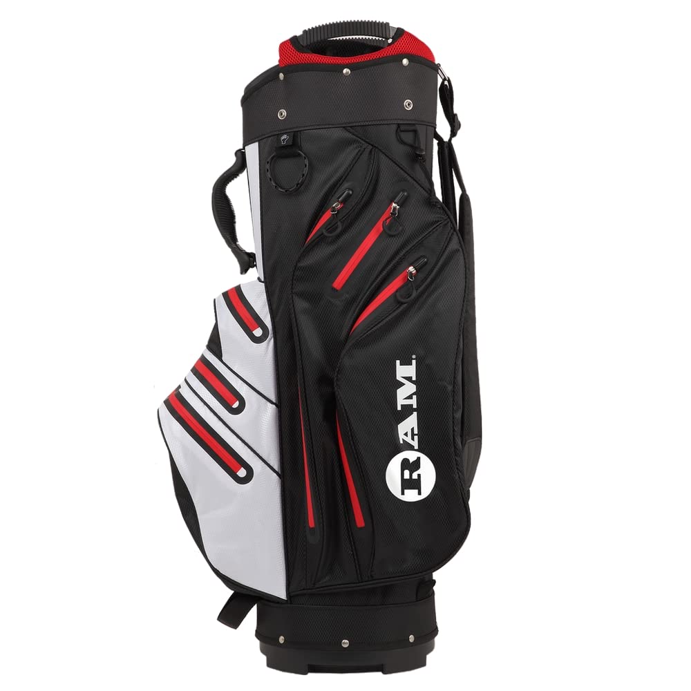 Ram Golf防水推车包 - 14路球杆分隔器，适用于雨天高尔夫球场的专业装备
