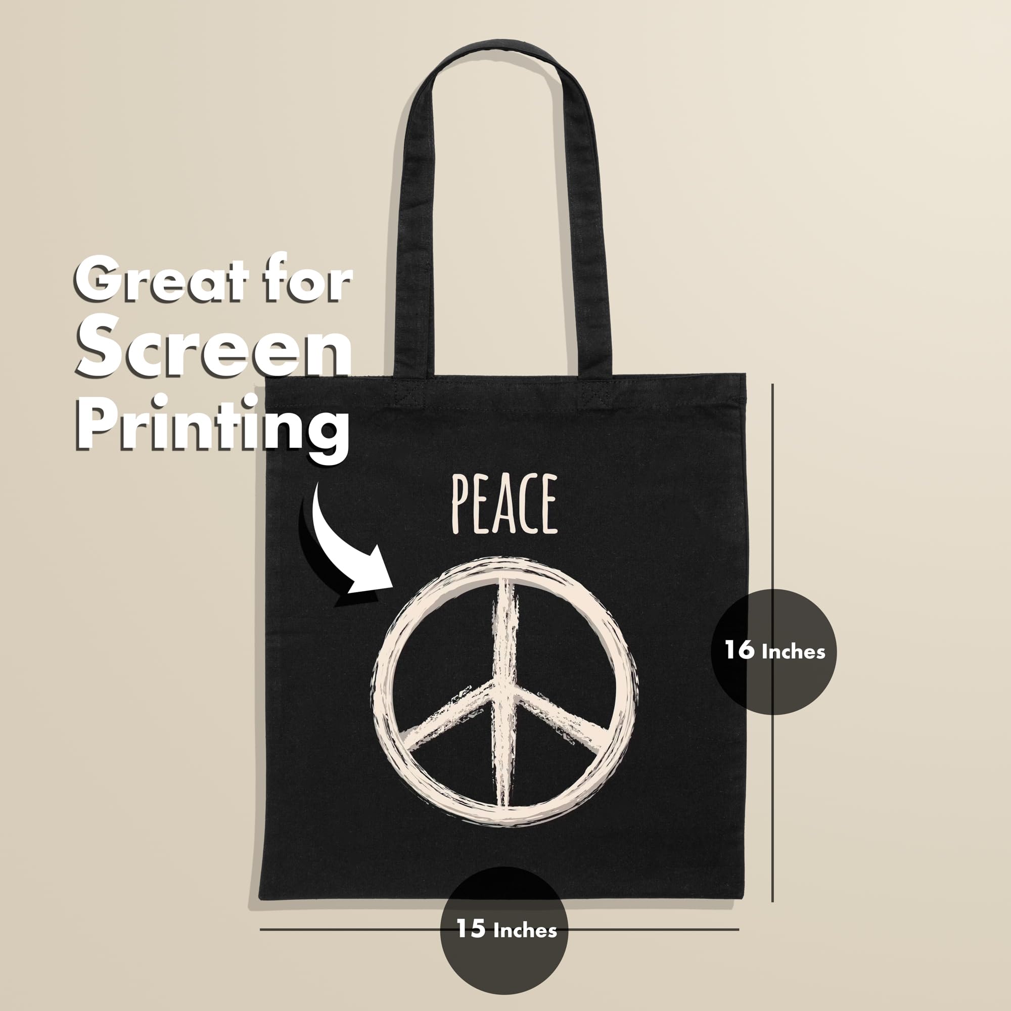 Eco-Friendly Organic Cotton Canvas Tote Bags Bulk - Reusable Shopping Bags for Groceries, Beach & Everyday Use | Carrywell (Not Made in China)
