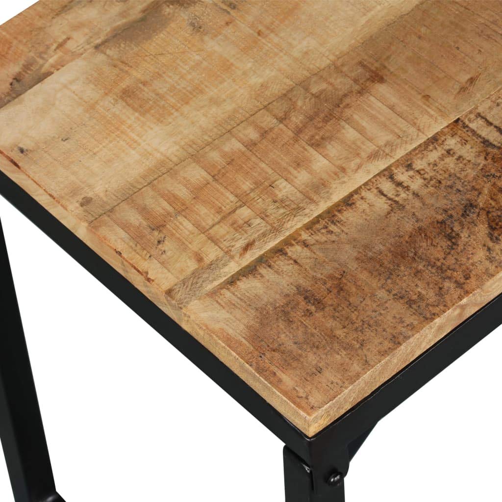 Vintage Industrial Style Mango Wood Dining Bench with Steel Legs - 43.3