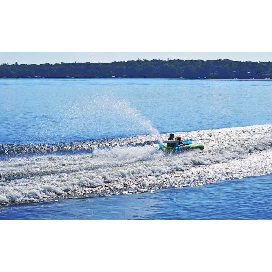 Rave RacerX 2 Person Towable Boat Tube - Heavy Duty Inflatable Water Tube for Lakes & Oceans - Perfect for Family Fun, Beach Parties & Summer Water Activities