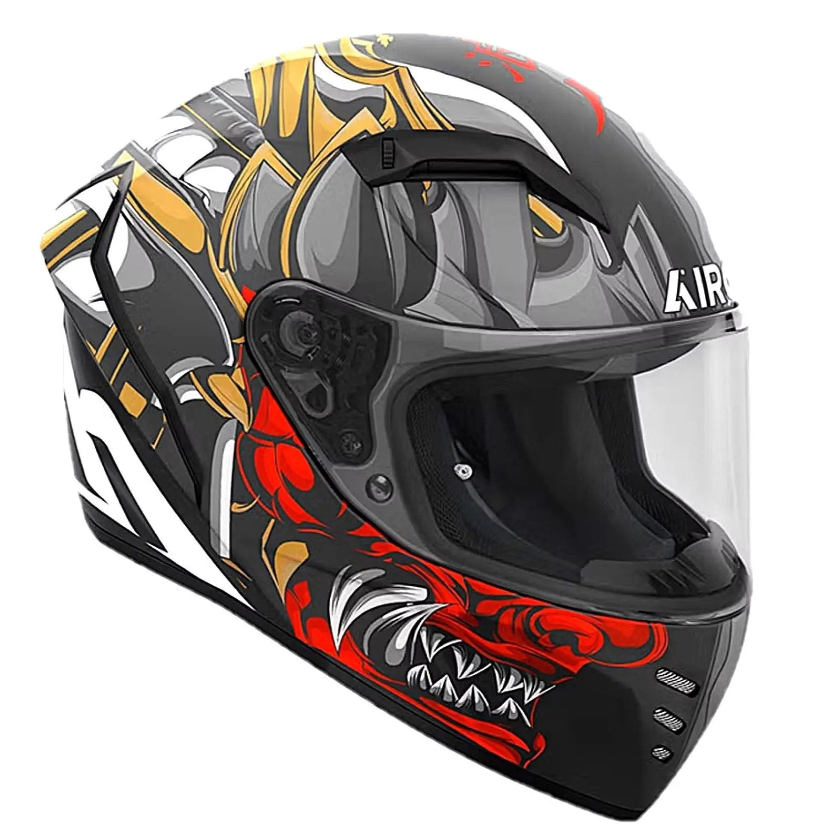 Airoh Connor Matt Samurai Motorcycle Helmet - DOT & ECE Certified - Lightweight & Comfortable for Street Bikes, Cruisers, and Touring - Perfect for Daily Commuting and Long Rides