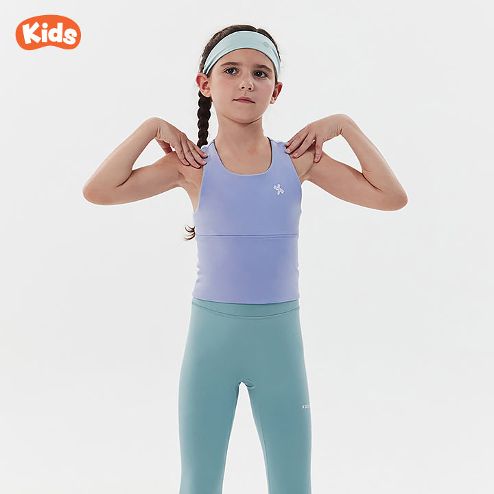 XELLA™ Kids Crop Bra Top - Comfortable & Breathable Sports Bra for Girls - Perfect for Yoga, Dance & Active Play