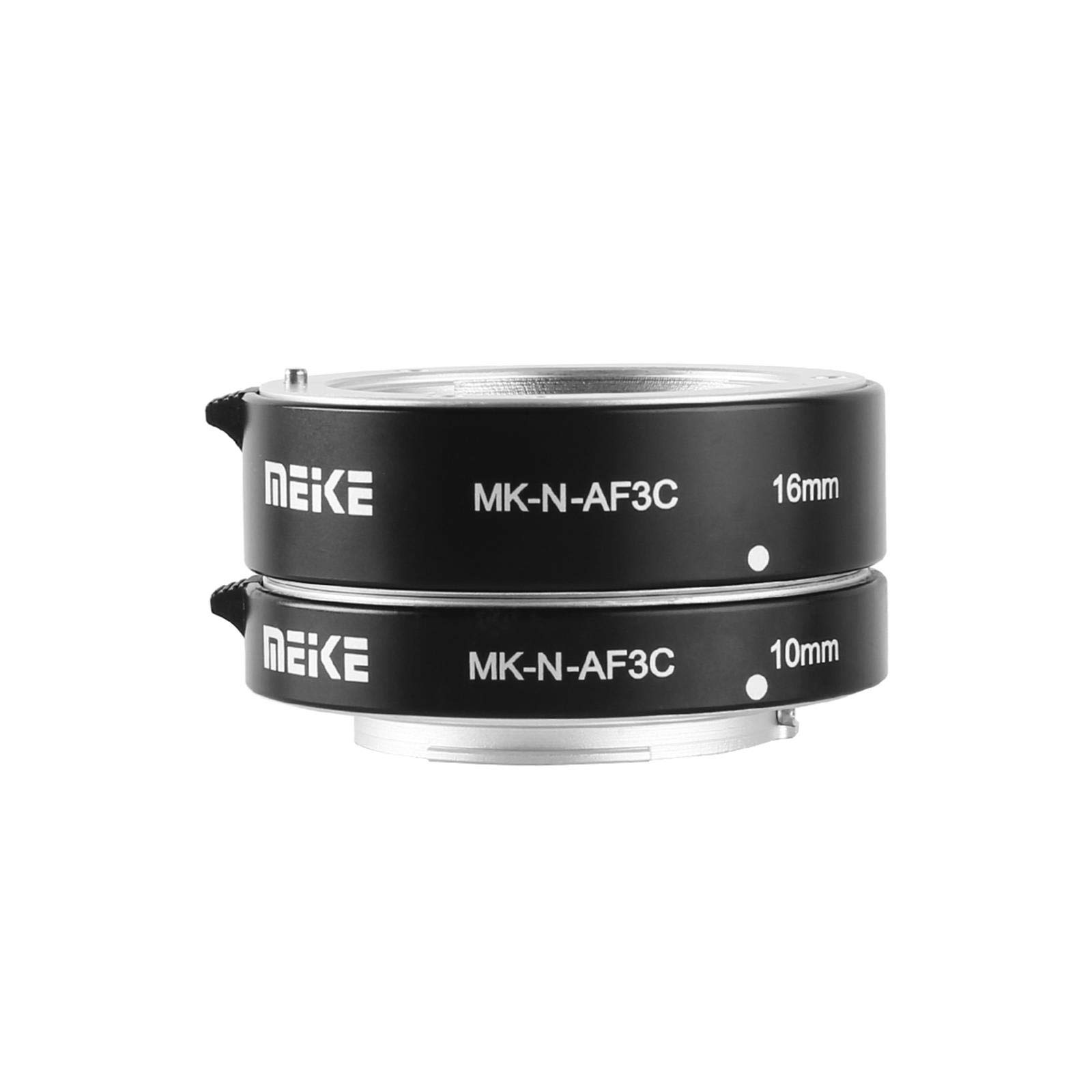 MEKE MK-N-AF3C-Black All Metal Auto Focus Macro Extension Tube Adapter for Nikon N1-Mount Mirrorless Cameras (J1 J2 J3 V1 V2) - Perfect for Close-Up Photography, Product Shots & Macro Shooting