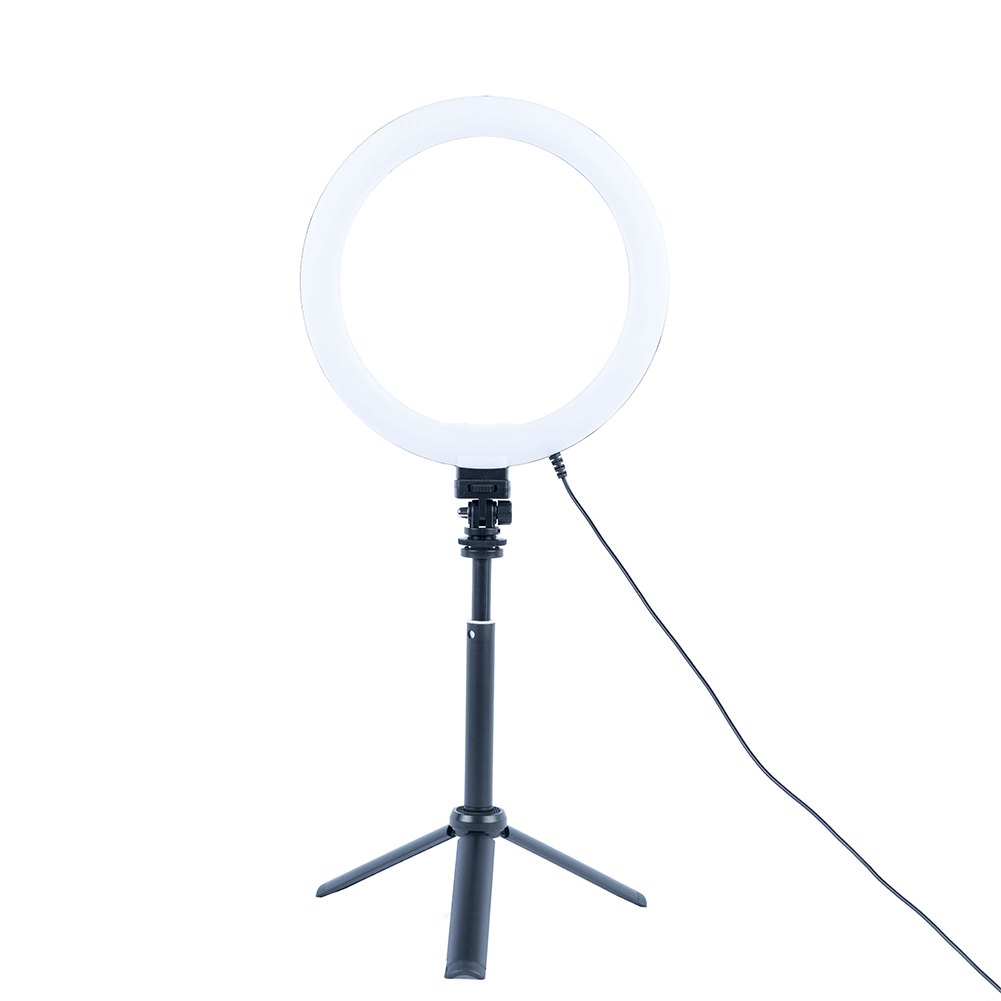 10 LED Table Ring Light with Adjustable Brightness - Perfect for Makeup, YouTube Videos & Photography (Astrid Model)