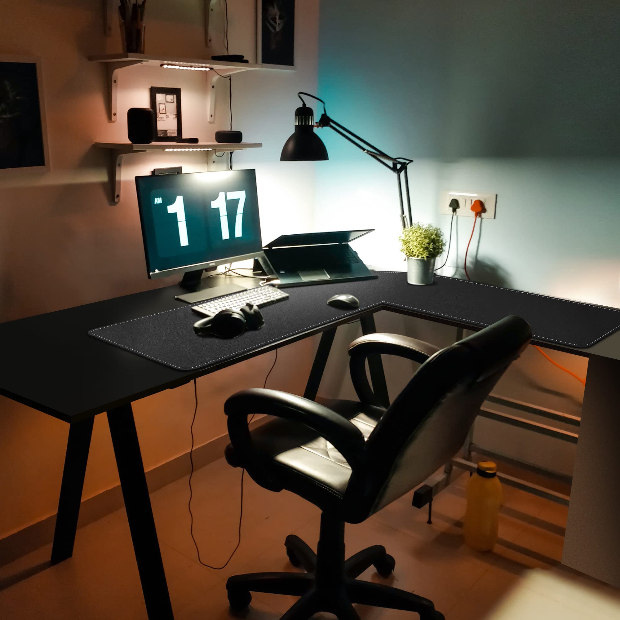 Premium L-Shaped Desk Mat - 46
