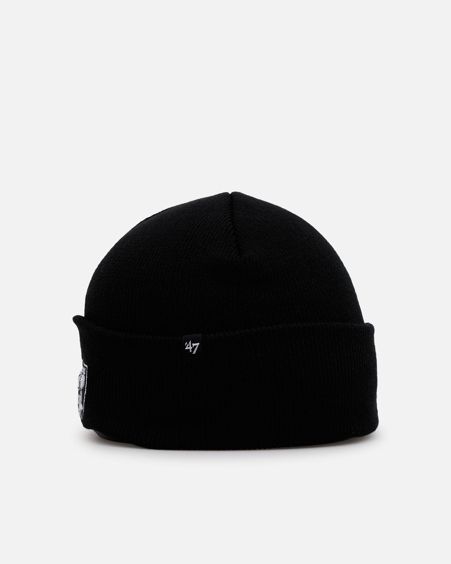 47 Brand Las Vegas Raiders Haymaker Cuff Knit Beanie - Black/White NFL Team Logo Winter Hat for Men & Women - Perfect for Football Games, Outdoor Activities & Cold Weather