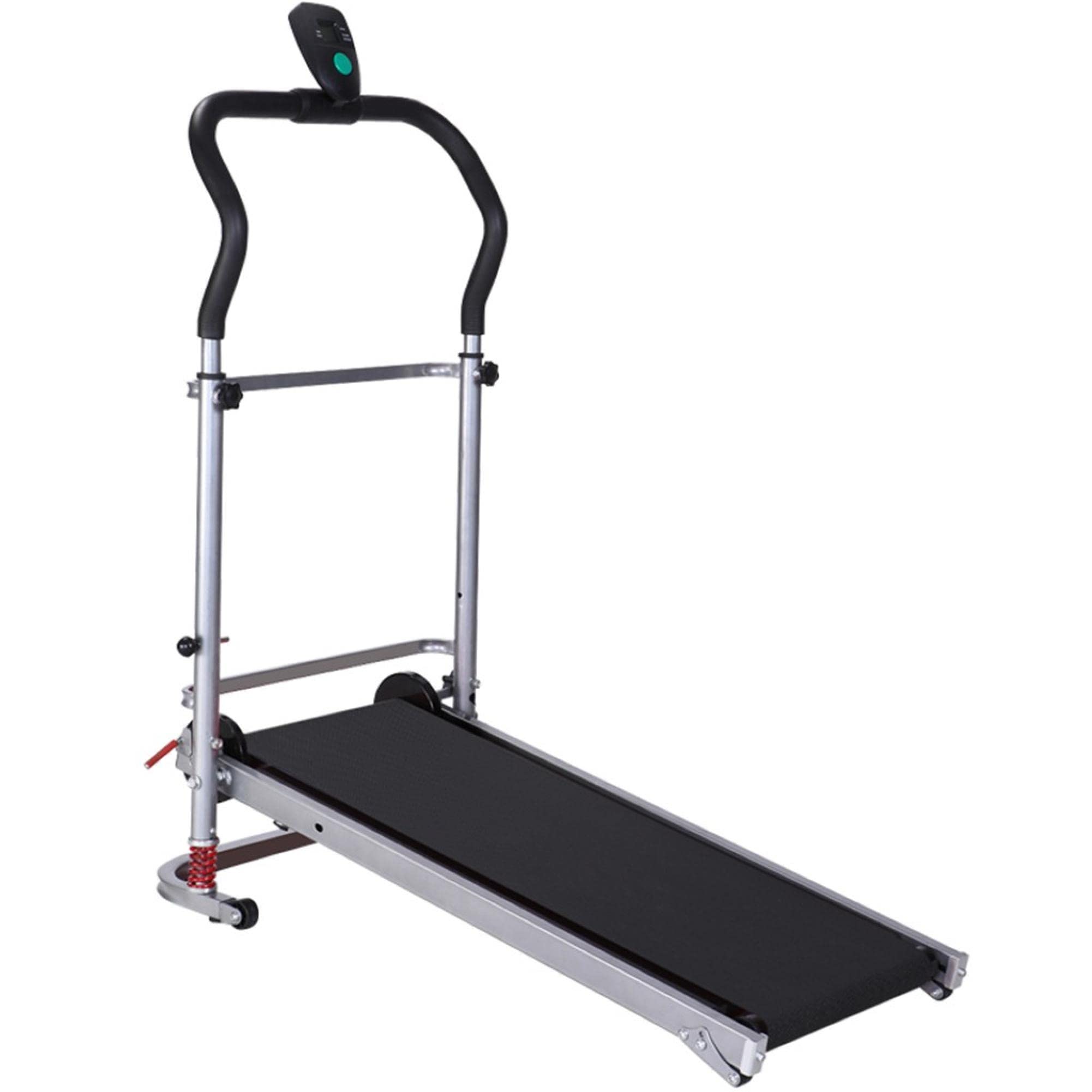 Boddenly Shock-Absorbing Manual Folding Treadmill - Non-Electric Incline Walking Machine with LCD Display & Twin Flywheels for Home Gym, Cardio & Fitness Training - Perfect for Small Spaces, Apartment Workouts & Low-Impact Exercise