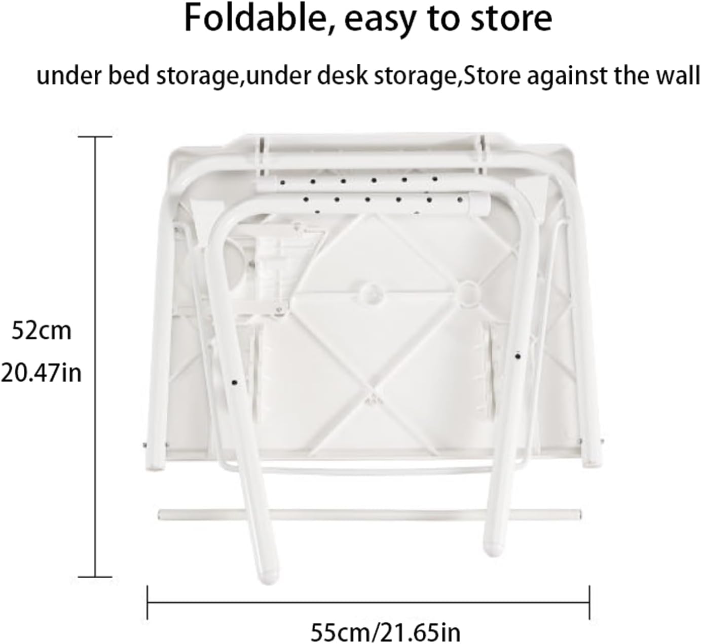 POCHY Adjustable Overbed Table - Modern Mobile Standing Desk, Folding Laptop Table with Wheels, Lightweight Portable Bedside Table for Home, Office & Hospital Use - Perfect for Working, Eating, Reading in Bed or Recovering Patients
