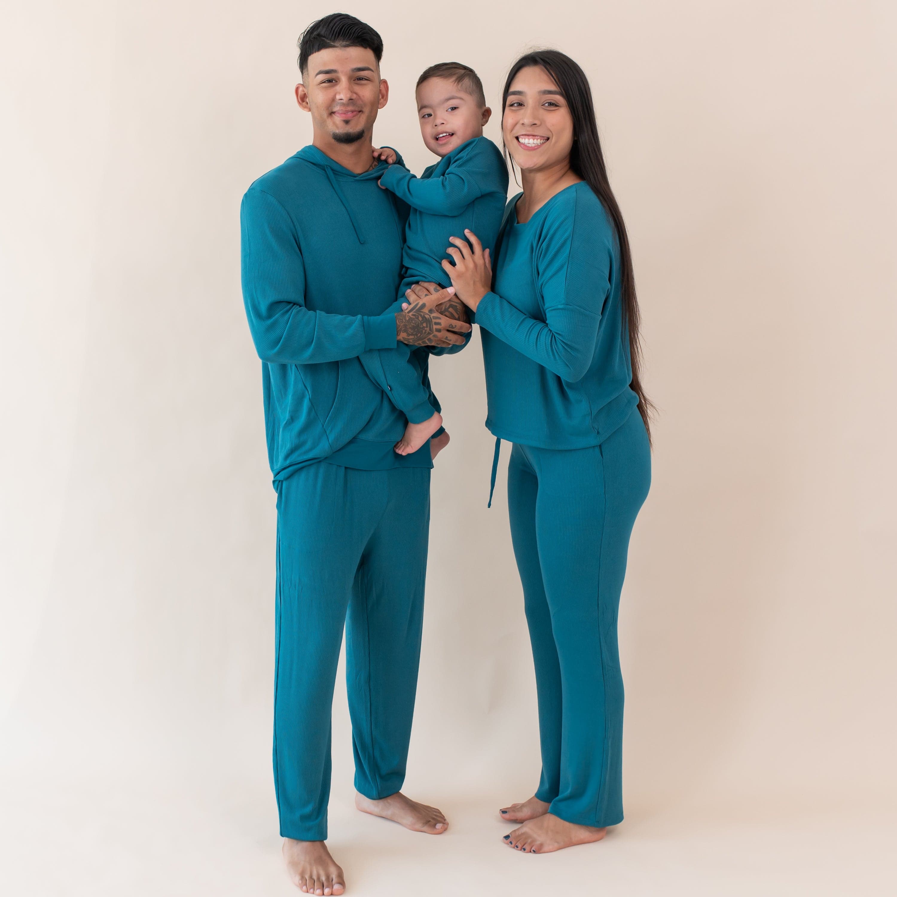 Men's Ribbed Jogger Pants - Comfortable Stretch Lounge Pants for Running, Workout & Casual Wear - Loch Color