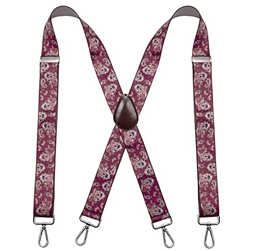 Brown Pu-burgundy Paisley