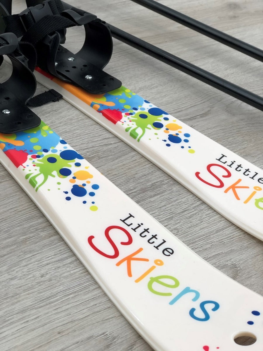 Little Skiers Beginner Toddler Skis and Poles Set - Kids First Ski Equipment for Ages 2-5 - Perfect for Learning & Family Snow Adventures